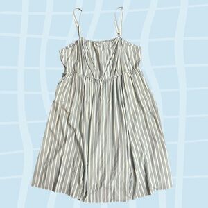 Torrid Striped Midi Dress in Cream and Baby Blue